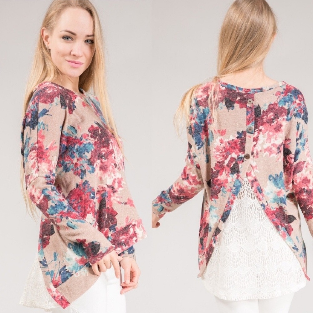 Floral Knit Blouse